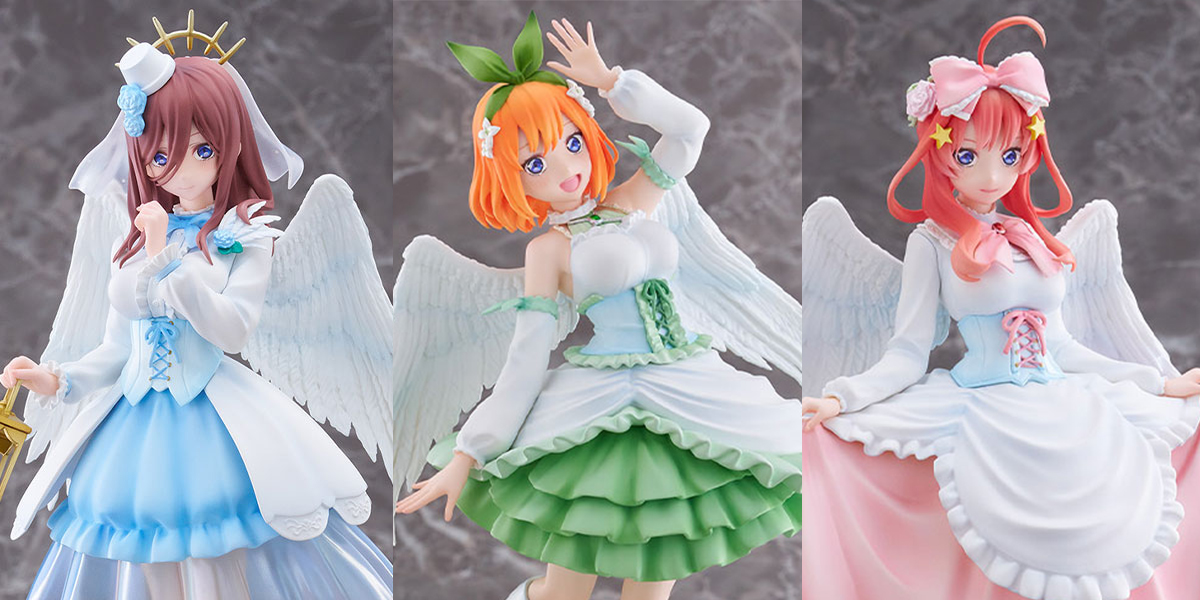 『五等分の花嫁∬』天使バージョンの「三玖・四葉・五月」フィギュア登場！