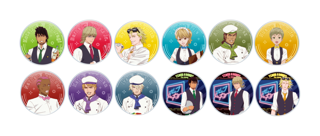 「TIGER & BUNNY」カフェ&バー CHARACRO復刻祭 in namco TOKYO アクリルコースター付きソフトドリンク：各1,200円