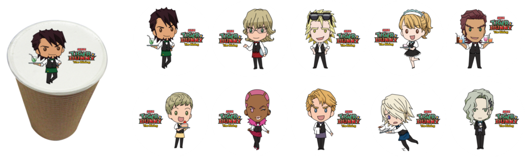 「TIGER & BUNNY」カフェ&バー CHARACRO復刻祭 in namco TOKYO フォーチュンラテ (全10種) 価格：各690円