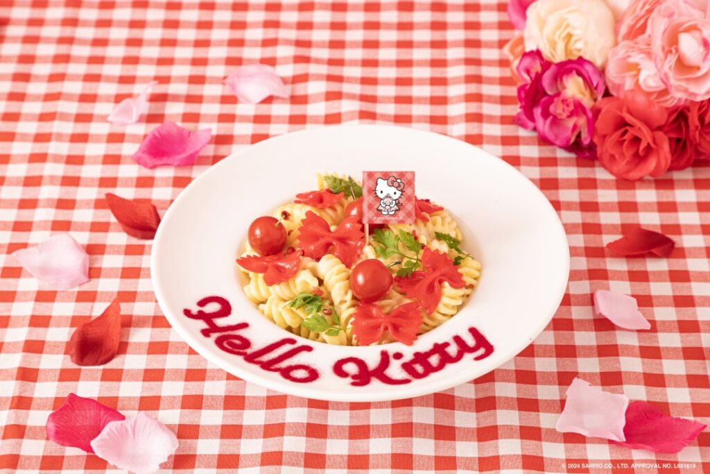 『ハローキティ50周年記念カフェ』フードメニュー　Ribbon Pasta