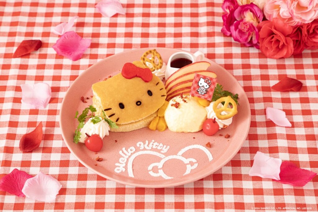 『ハローキティ50周年記念カフェ』デザートメニュー　Hello Kitty Pancake