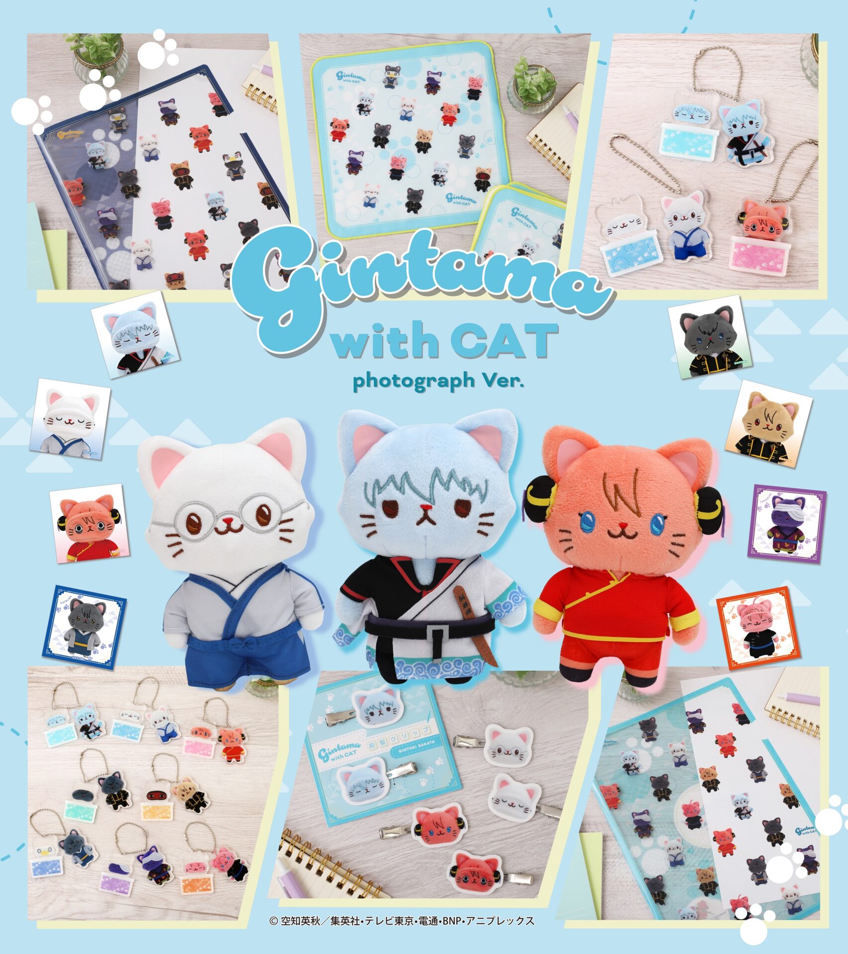 『銀魂』から新商品「withCAT photograph Ver.」が登場！ふわふわなグッズが盛りだくさん！