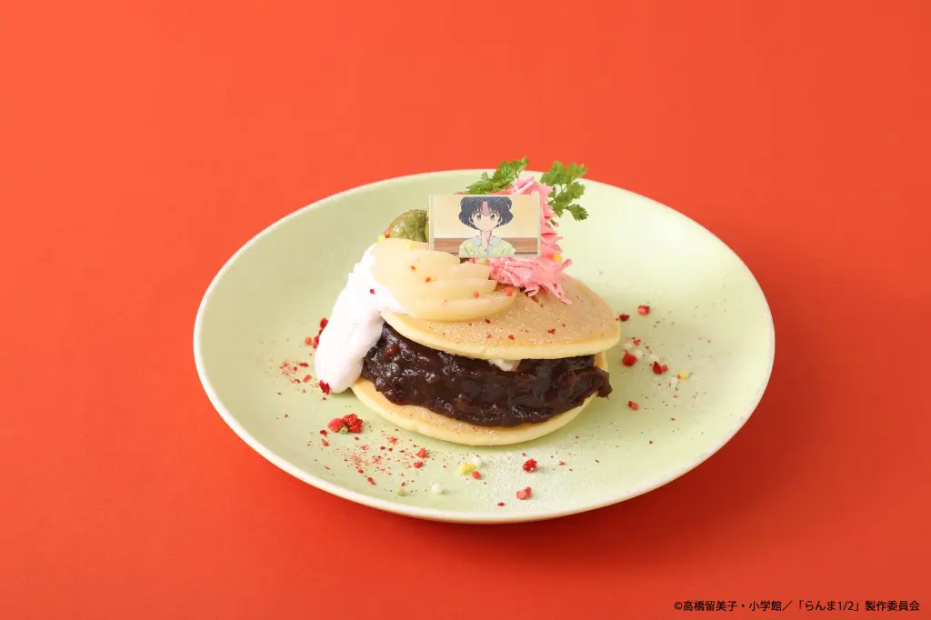 らんま1/2ほっぺにクリームつけて大好物のパフェを貪り食うらんま(女)高橋留美子 らんま1/2』テーマカフェ開催！お馴染みのやかんやバケツで