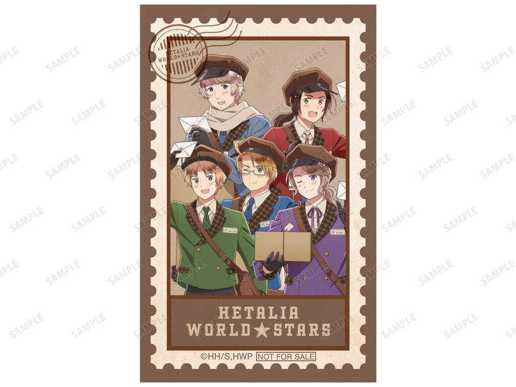 描き下ろし アメリカ&イギリス&フランス&ロシア&中国 郵便屋ver. イラストカード アニメイト限定特典
