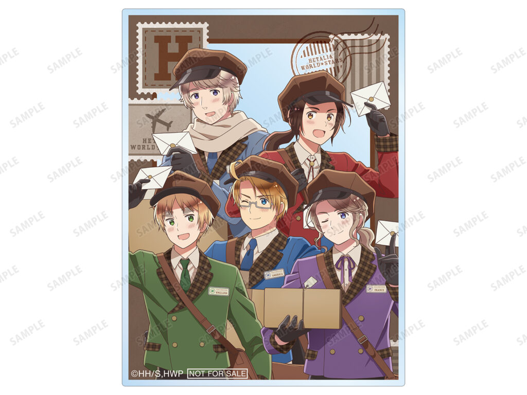 描き下ろし アメリカ&イギリス&フランス&ロシア&中国 郵便屋ver. アクリルカード アニメイト限定特典