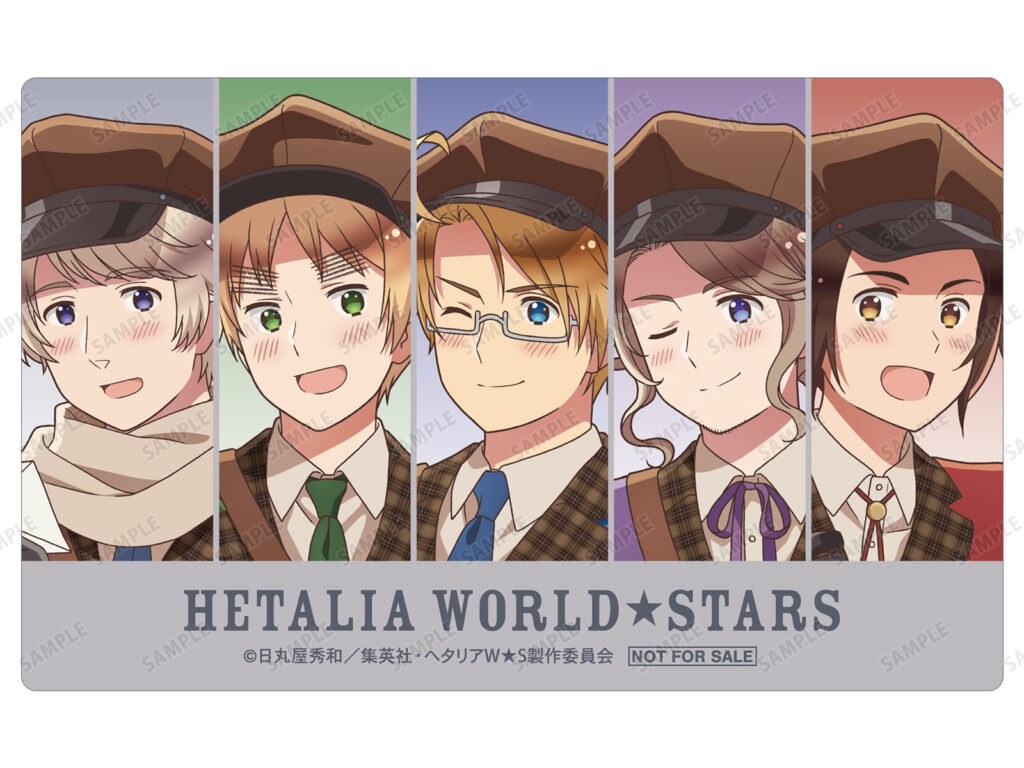 描き下ろし アメリカ&イギリス&フランス&ロシア&中国 郵便屋ver. カードステッカー アニメイト限定特典
