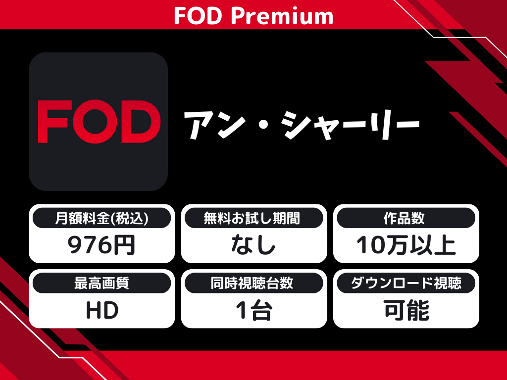 FOD Premiumで『アン・シャーリー』のアニメ全話視聴