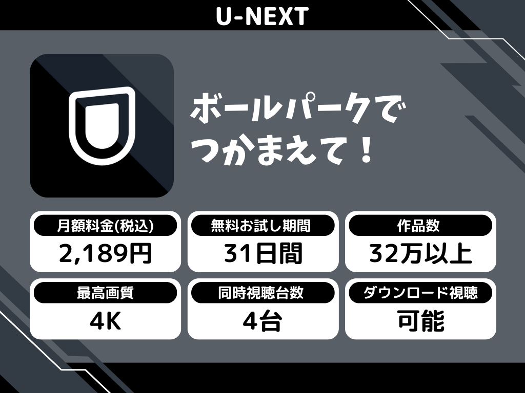 U-NEXTで『ボールパークでつかまえて!』のアニメ全話視聴
