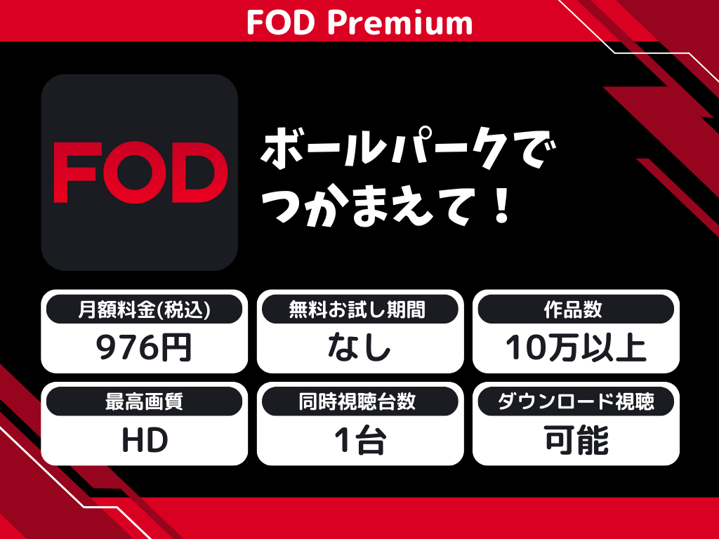 FOD Premiumで『ボールパークでつかまえて!』のアニメ全話視聴