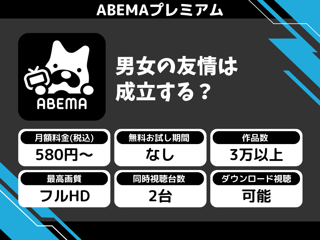ABEMAプレミアムで『男女の友情は成立する?』のアニメ全話視聴