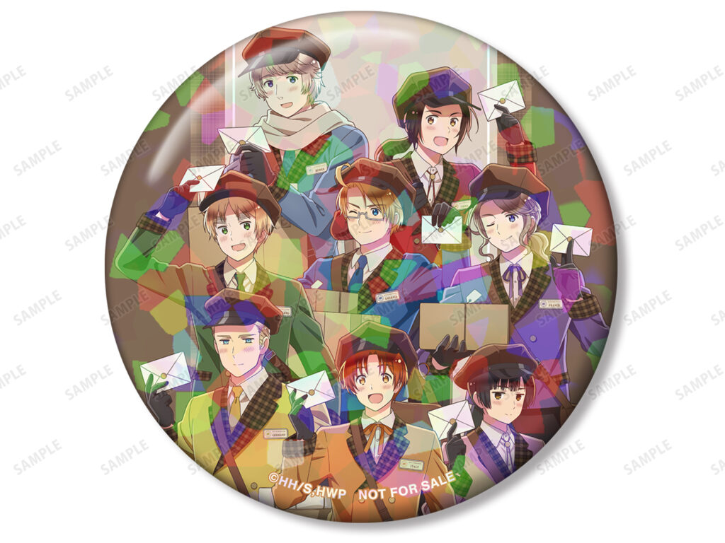 描き下ろし 集合 郵便屋ver. 75mmホログラム缶バッジ アニメイト限定特典