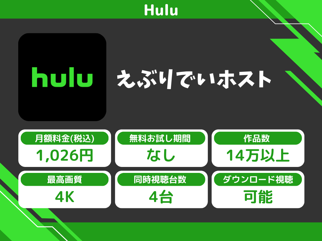 Huluで『えぶりでいホスト』のアニメ全話視聴
