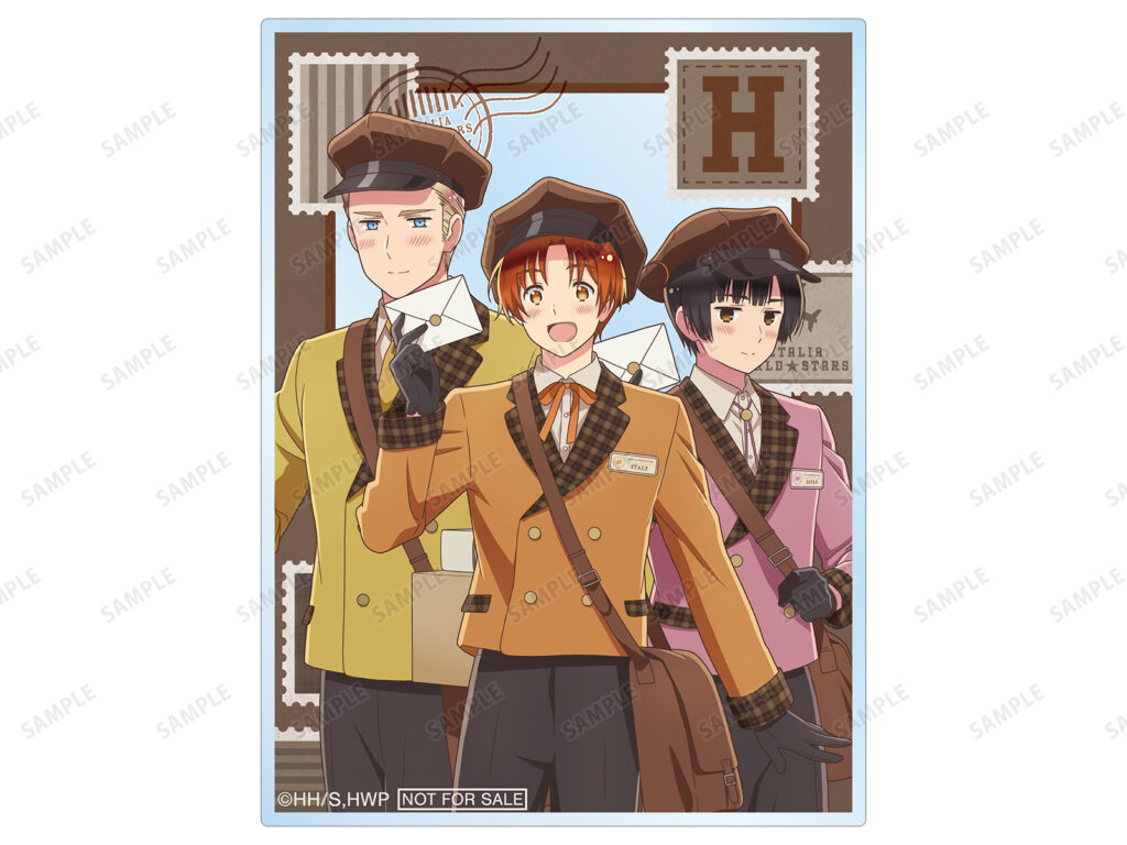 描き下ろし イタリア&ドイツ&日本 郵便屋ver. アクリルカード AMNIBUS限定特典
