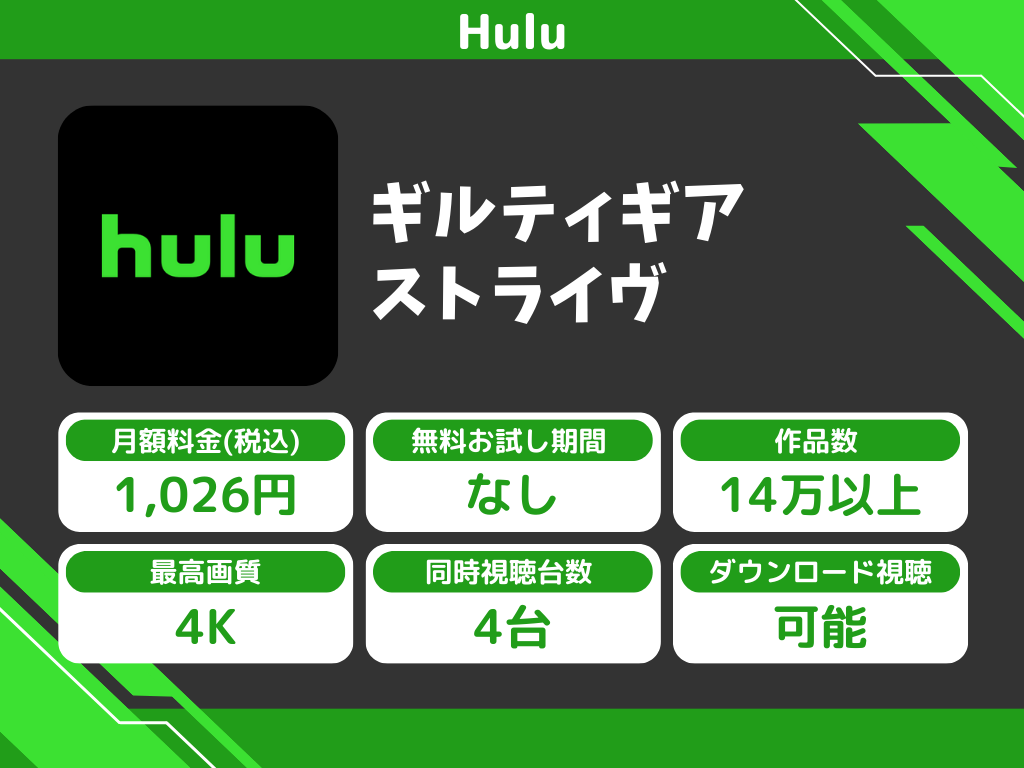 Huluで『ギルティギア ストライヴ』のアニメ全話視聴
