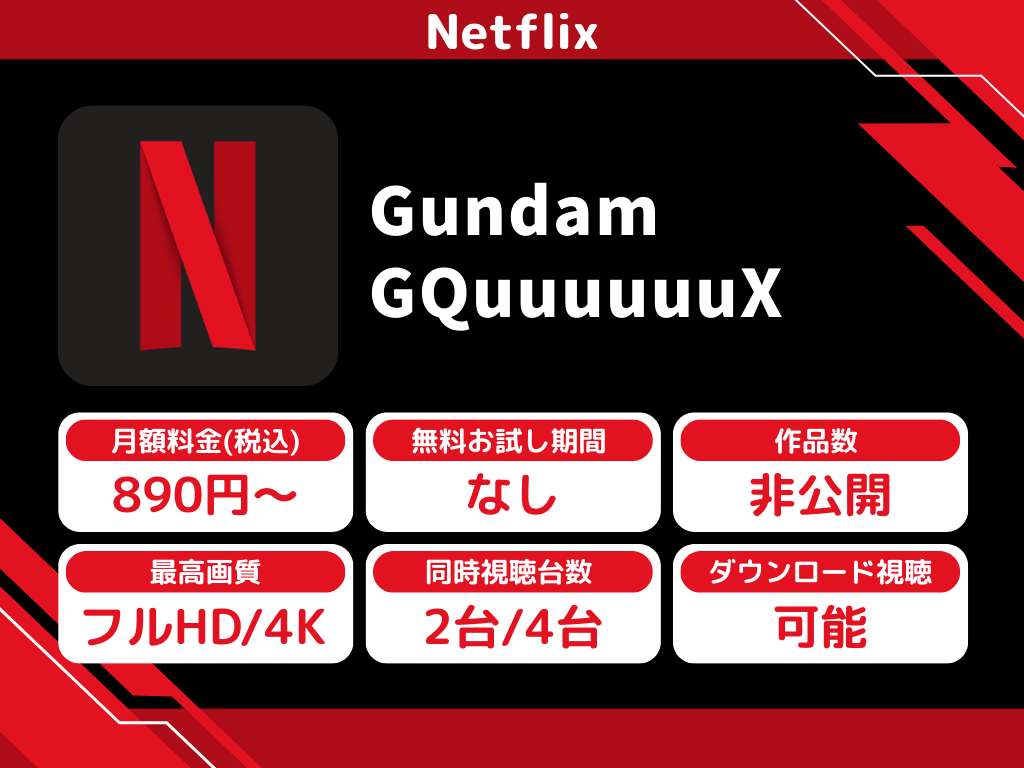 Netflixで『ガンダムジークアクス』のアニメ全話視聴