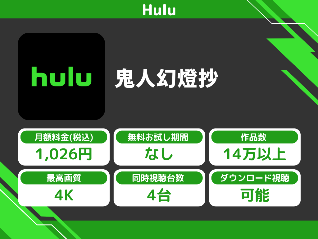 Huluで『鬼人幻燈抄』のアニメ全話視聴