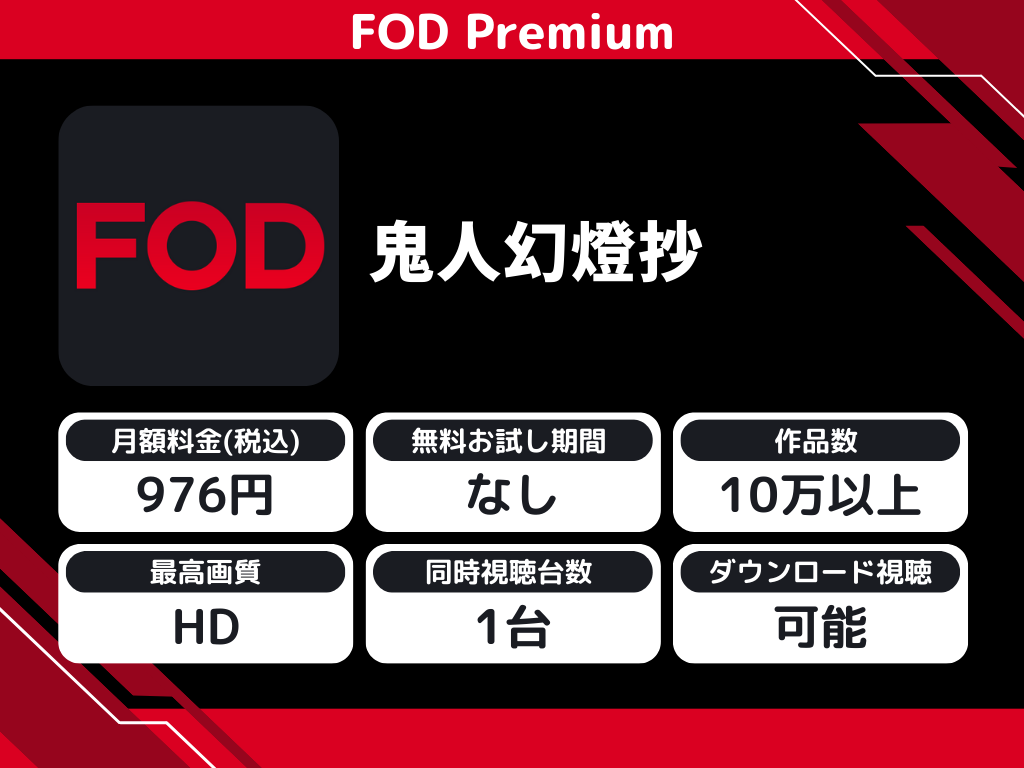FOD Premiumで『鬼人幻燈抄』のアニメ全話視聴
