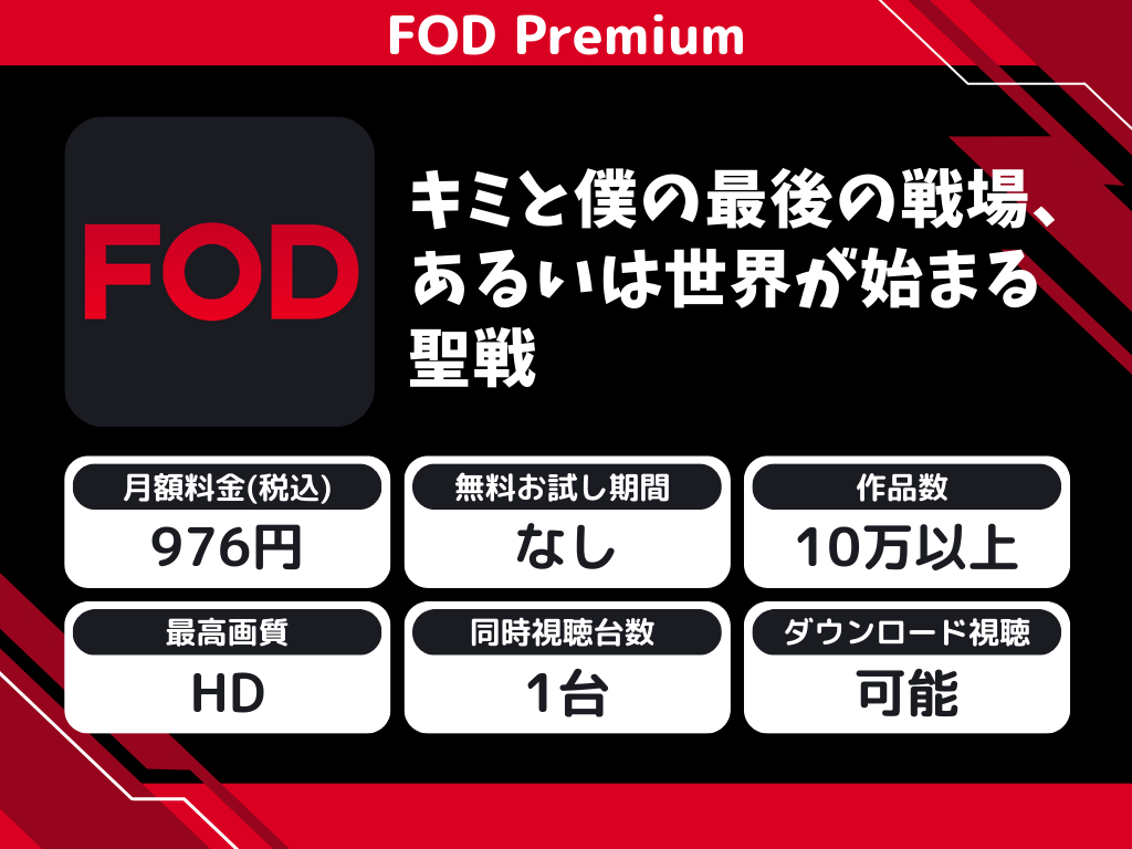 FOD Premiumで『キミと僕の最後の戦場、あるいは世界が始まる聖戦』のアニメ全話視聴