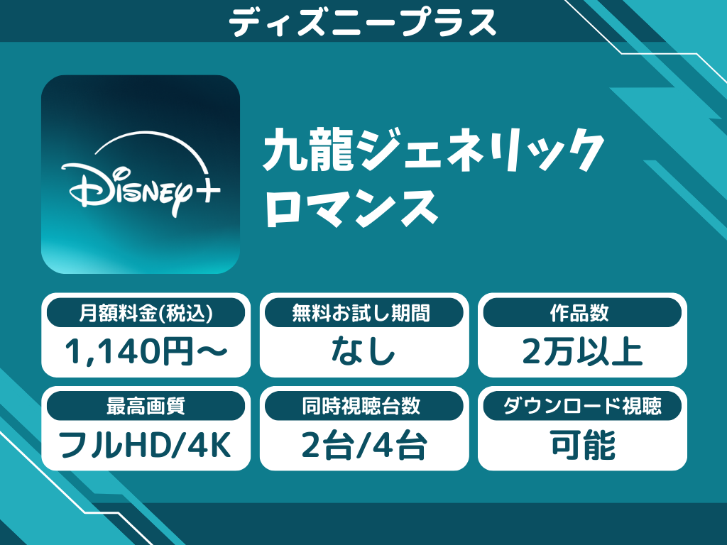 ディズニープラスで『九龍ジェネリックロマンス』のアニメ全話視聴
