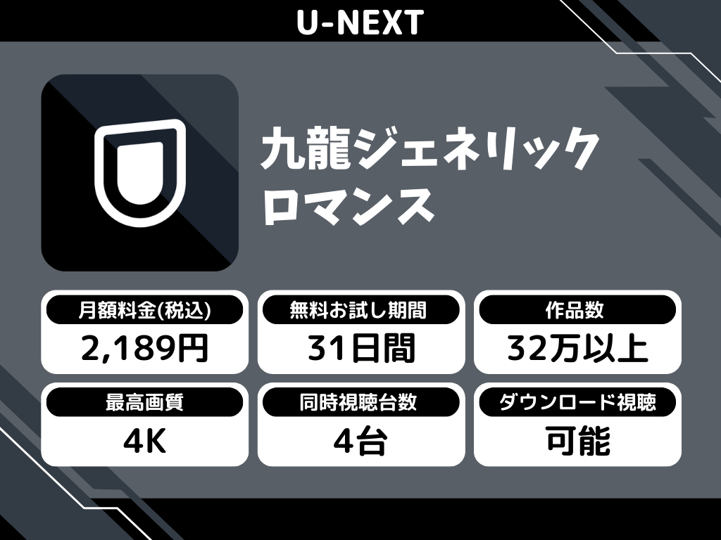 U-NEXTで『九龍ジェネリックロマンス』のアニメ全話視聴