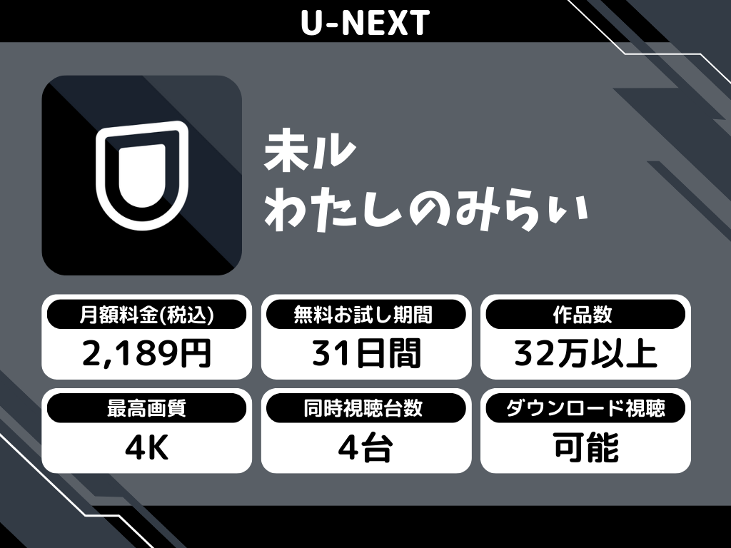 U-NEXTで『未ル わたしのみらい』のアニメ全話視聴