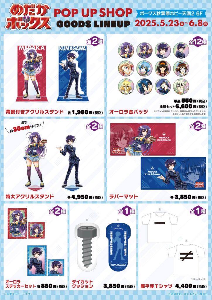注目のグッズ一覧(すべて税込)