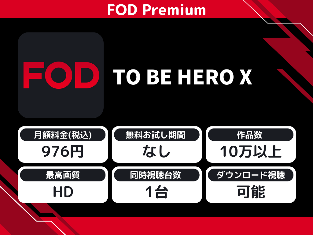 FOD Premiumで『TO BE HERO X』のアニメ全話視聴