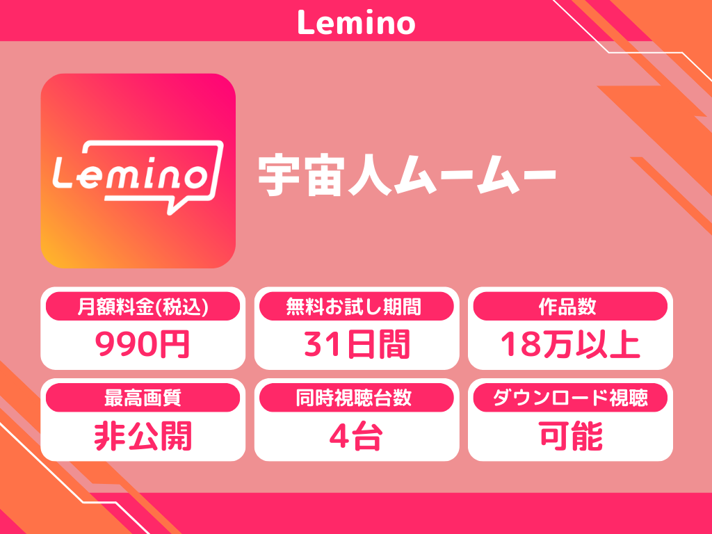 Leminoで『宇宙人ムームー』のアニメ全話視聴