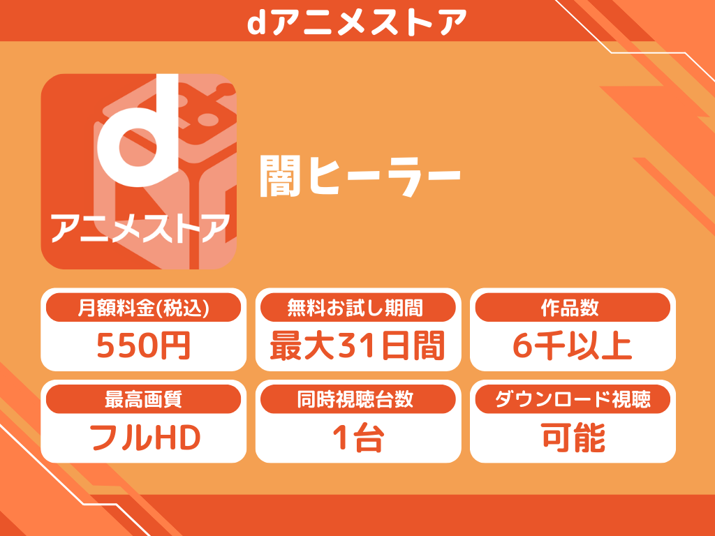dアニメストアで『闇ヒーラー』のアニメ全話視聴