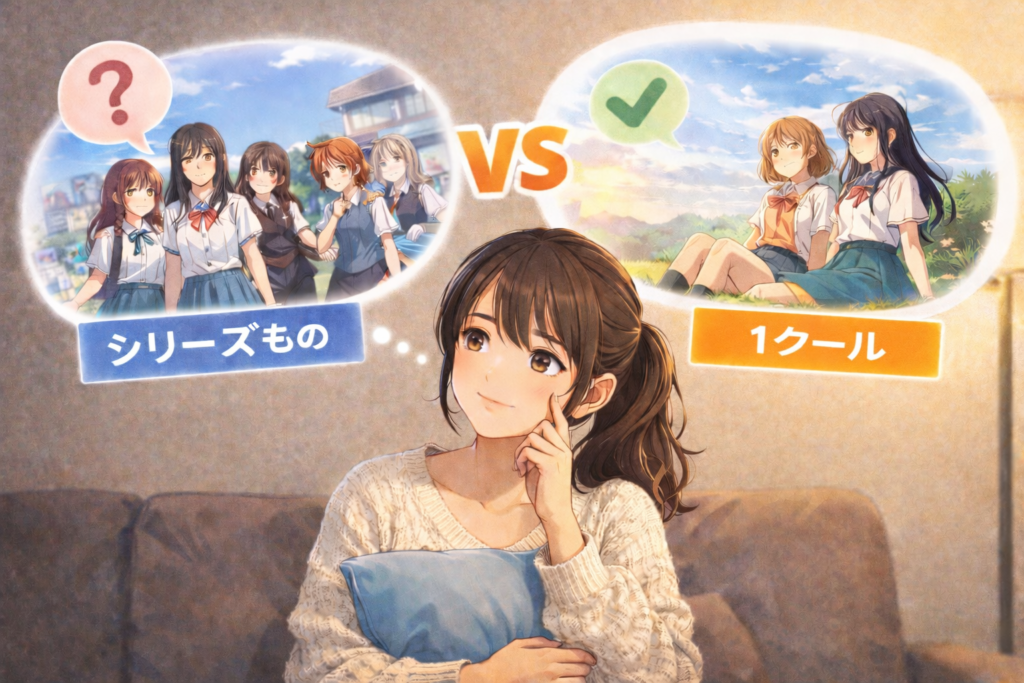 初見ならシリーズものより1クール完走型が安心